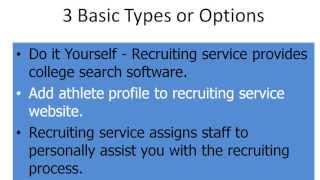 Athletic Scholarship Recruiting Service - What is the Best Type?