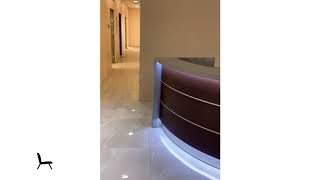 Valde Curved Reception Desk w/Counter Top by MDD Office Furniture