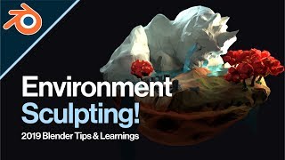 Environment Sculpting and Modeling | Blender 2019 for Beginners | TheNiceOne 3D Timelapse