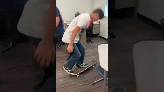 Kick flips in school