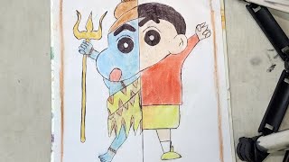 bhola baba shin chan drawing/#viral/#shorts/#youtubeshorts