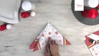 Servietten falten "doppelter Tafelspitz" / Napkin folding "double mainsail"