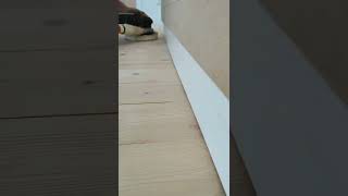 ponçage et vitrification d'un plancher sapin #cancale #parquet #vitrification #poncage