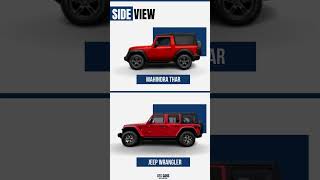 Size Matters - Mahindra Thar vs Jeep Wrangler | #shorts