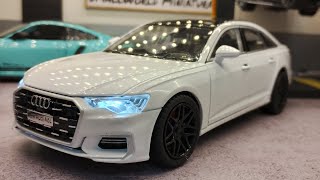 R$ 219,00 MINIATURA AUDI A6L ESCALA 1/24 SOM E LED #Audi#a6#audiquattro #audigramm