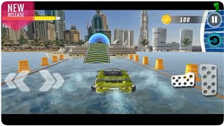 Water Car Stunt Level 4 -5 Gameplay Android Game Minute Gameplay