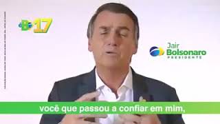 Bolsonaro faz apelo a NAÇÃO BRASILEIRA q o ajude ganhar no 1° Turno!!!  DEUS ACIMA DE TODOS!!!