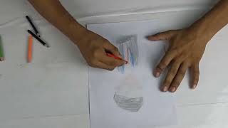 Tk hatee akta manush er sobi art kore color korlam color pencil die | Mojibor Art