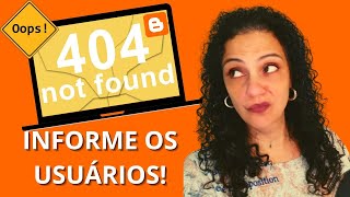 Aviso de PÁGINA REMOVIDA no BLOGSPOT [BLOGGER]