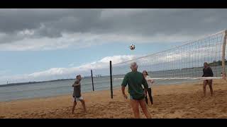 Look at the Beach soccer/ beach football game.