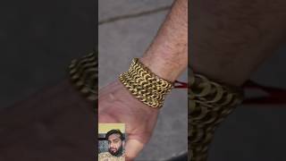 Making Chainmail Bracelet out of Metal Wire #shortsvideo