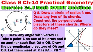 Class 6 Ex 14.5 Q 8 | Q 9 | Practical Geometry | Chapter 14 | Exercise 14.5 | Math NCERT Solutions