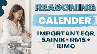 Reasoning topic - Calendar #reasoning #sainikschool #intelligence #army #indianarmy