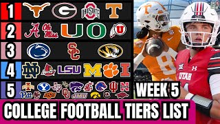 College Football Teams Tiers List Heading Into Week 5 | Tennessee & Utah MOVE UP | The Groff Show