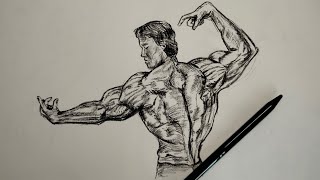 Arnold Schwarzenegger drawing