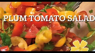 Plum Tomato Salad / Tomato salad /Quick & easy salad recipe / 2 minute salad