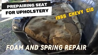 1966 C10 Seat Spring And Foam Repair #classictruck