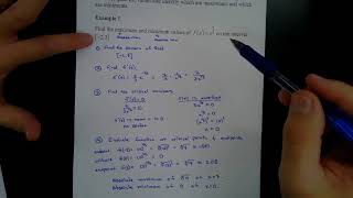 Finding Extrema Using Calculus