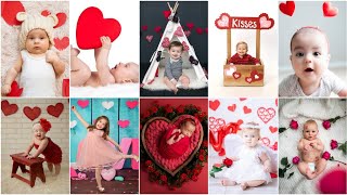 Baby Photoshoot Ideas At Home | Simple And Easy Photography | Valentine's Day Baby Photoshoot Ideas