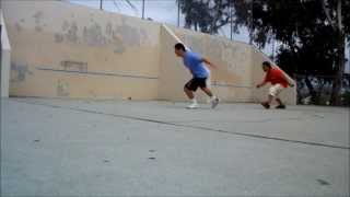 Playing 3 Wall Handball with the Big Ball in San Diego