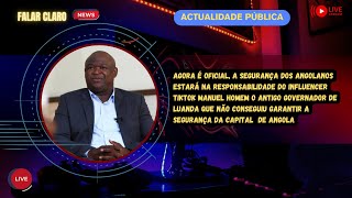 POLICIA NACIONAL NAS MÃOS DO MAIOR TIKTOK (INFLUENCER) MANUEL HOMEM ANTIGO GOVERNADOR DE LUANDA