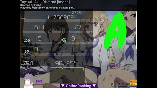 Osu! Harasaku iroha - Diamond [Insane] A 98% 794x 129pp |MOUSE|