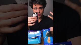 Oreo Ice Cream ASMR🤤 #mukbang #food #satisfying #chocolate #challenge #icecream #asmr #oreo #stitch