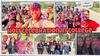 Holi celebration in college 🌈🩷||bura na maano Holi hai..😅😅||maza agya.... || happy Holi||✨