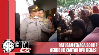 Honor Belum Dibayar, Ratusan Tenaga Korlip Geruduk Kantor KPU Bekasi - Chatnews 30 Januari 2024