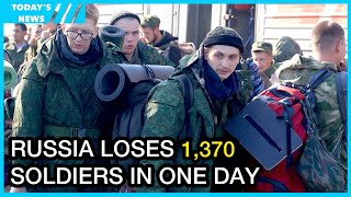 Russia loses 1,370 soldiers and 44 armoured combat vehicles in one day