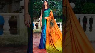 Bandhani printed chiffon saree 💗 new saree designs 2023 💗 bandhani sarees 2023 #shorts #bandhani