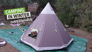 CAMPING in WINTER Must Have This... Off Grid Living