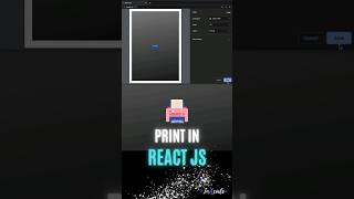 🖨 How to Print Current Page | React Js 🔥 #shorts #reactjs #ytshorts #reactjs #javascript #coding