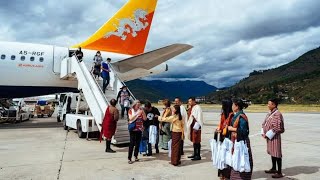 Reopening of Tourism in Bhutan After nearly Three Years | First Flight | Paro Airport