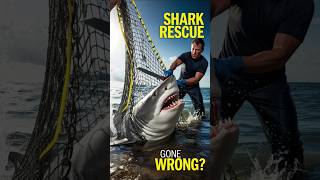 Shark Rescue in Shallow Waters #shorts