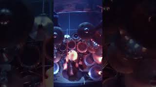 Dream Theater type stack section over double bass #drums #drumming #shorts #doublebass