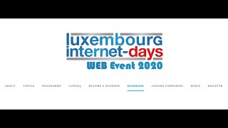 Luxembourg Internet Days Web event 2020 - 17 to 19 November