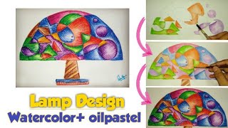 Lamp design drawing  for beginners | Design drawing for watercolor | Elementary and intermediate