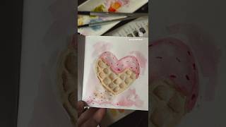 I Love U A WAFFLE-Lot! #art #watercolor