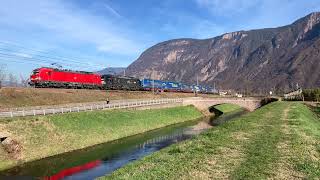 TANTISSIMI TRENI SULLA BRENNERO IN 4K. Ora (BZ), 01.12.2022 #ferroviadelbrennero #vectron #treno