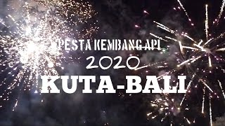 Pesta Kembang Api Tahun Baru 2020 di Kuta Bali