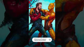 Asking AI for Wolverine and Deadpool tango. #ai #art #short