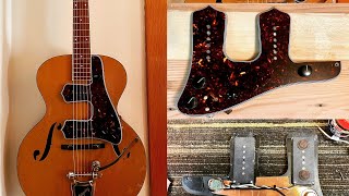 Making a McCarty style pickguard for a vintage Slingerland archtop.