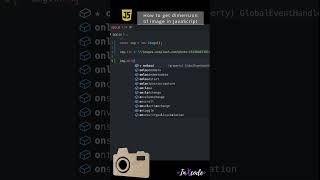 How to get dimension of image 📷 | JavaScript #shorts #short #reels