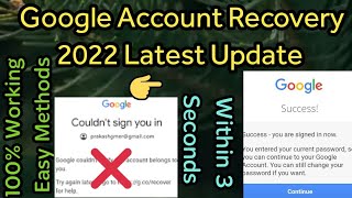 How To Recover Gmail Account Without Any Verification Latest Update 2022 | Recover Ur Google Account