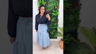 Saia Feminina 3 marias Jeans Longa