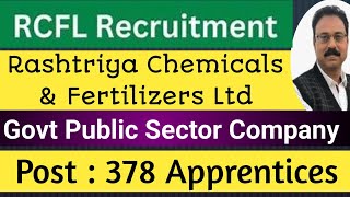 RCFL Apprentice Recruitment || Graduate Apprentice Vacancy || Apprentice Recruitment 2024 || RCFL ||