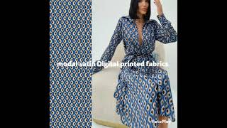 Modal satin digital printed fabrics