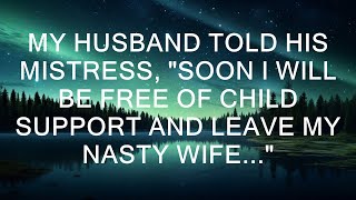 My Husband Told His Mistress, "Soon I Will Be Free Of Child Support And Leave My Nasty Wife..."