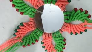 MACRAME MIRROR _DIY || How to make macramè mirror hanging ||Macrame Tutorial